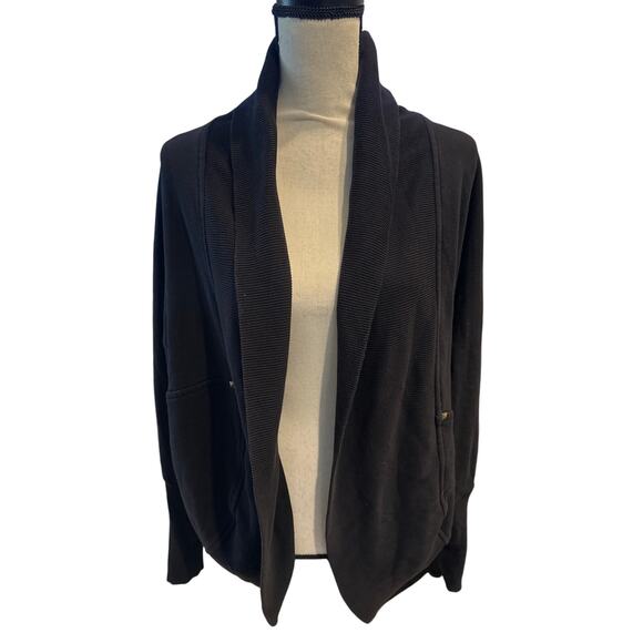 Women’s Aritzia Wilfred Black Open Cardigan. Size Large - Picture 1 of 4